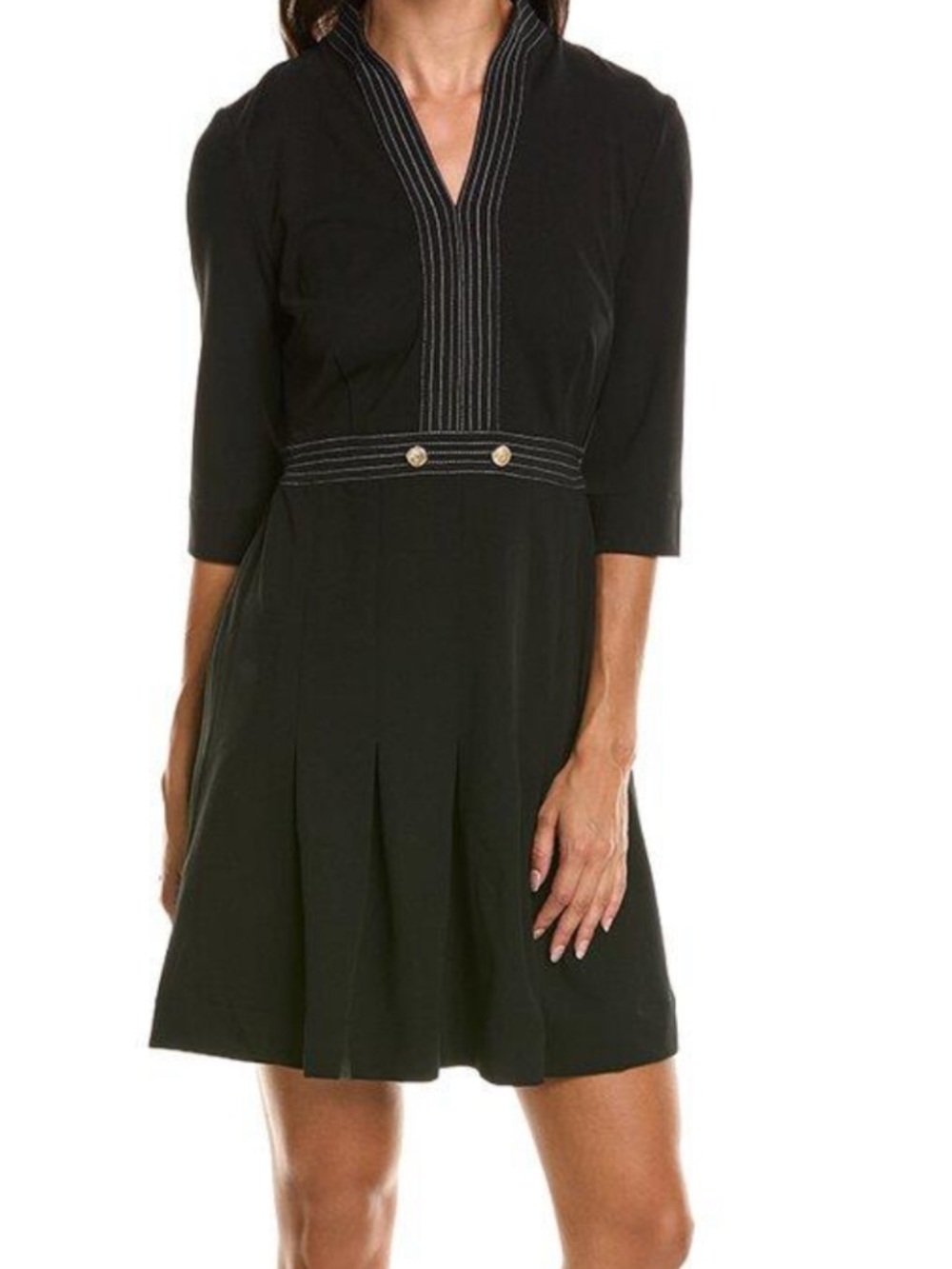 Ming Wang Black Dress Size Small Short Sleeve